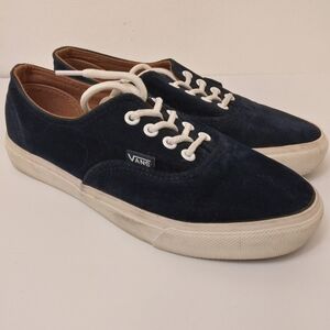 EUC Unisex Blue Sueded Velvet Vans Men's 4.5 Women's 6.5